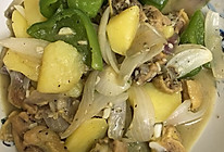 黑胡椒土豆菜椒洋葱焖鸡腿肉的做法