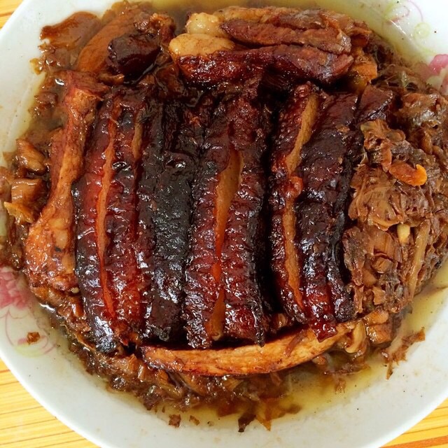 老公最爱的梅菜扣肉的做法图解8