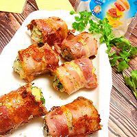 爆浆芝士培根饭团的做法图解9