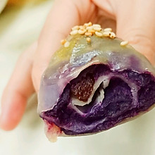 芝香紫薯葡萄干卷饼糕