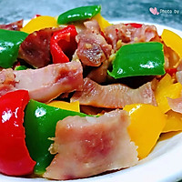 #520，美食撩动TA的心！#彩椒炒牛肚头的做法图解12