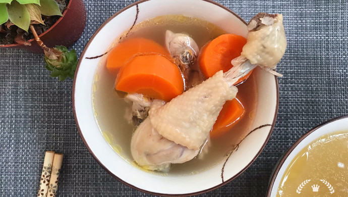 天花粉玉竹红萝卜鸡汤-治肺燥咳嗽