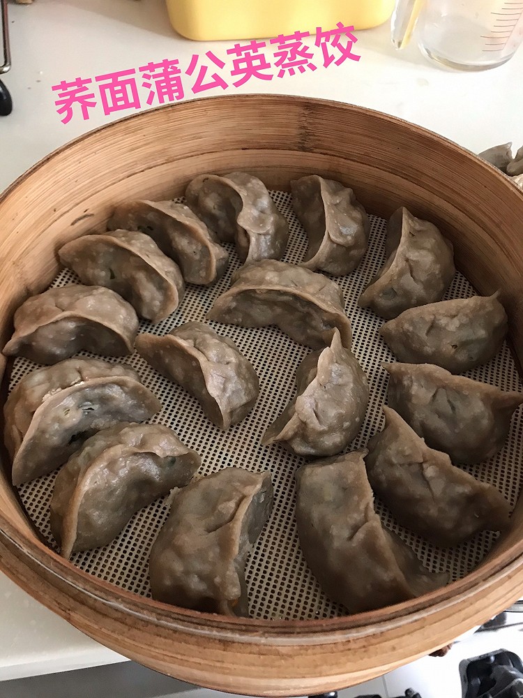 荞面蒲公英蒸饺的做法