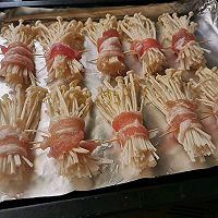 烤箱版蒜蓉金针菇五花肉卷的做法图解4