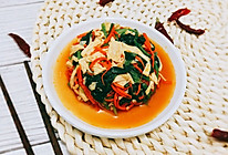 菠菜拌腐竹的做法