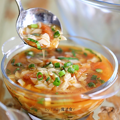 西红柿油菜面片汤