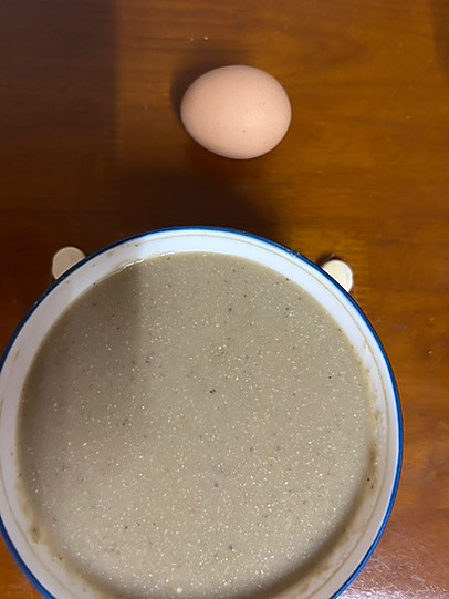 五谷米糊 煮鸡蛋的做法