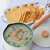 虾干菜粥的做法图解4