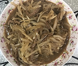 萝卜牛肉丝的做法