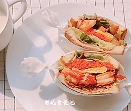 低脂美味的煎虾培根蛋三明治的做法