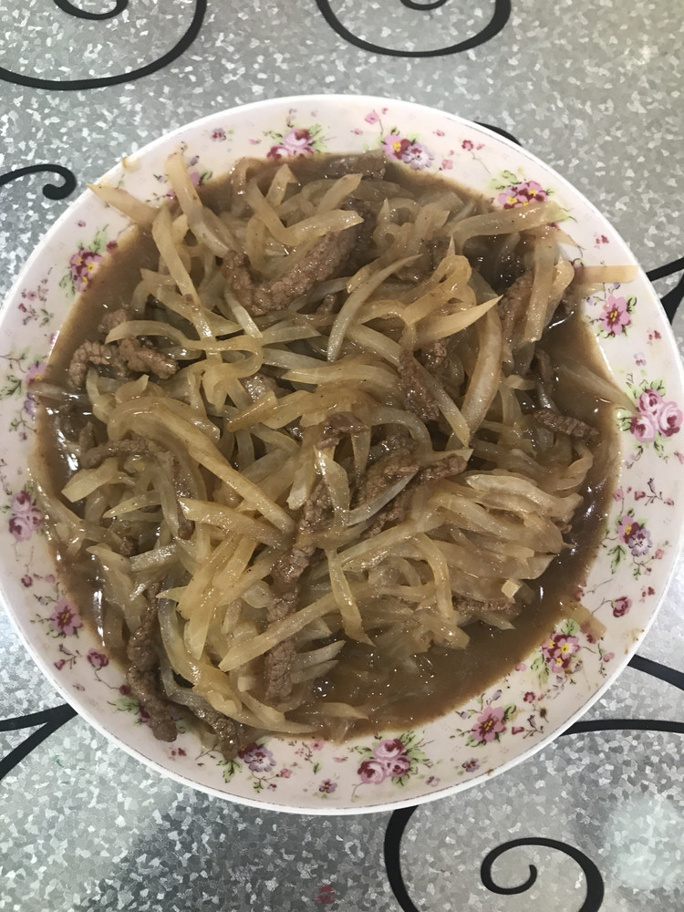 萝卜牛肉丝的做法
