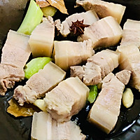 #东古家味美食#红烧肉烧豆角的做法图解7