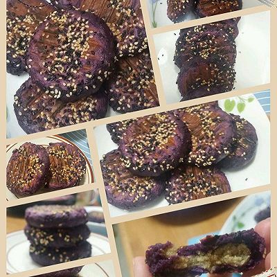 紫薯板栗饼