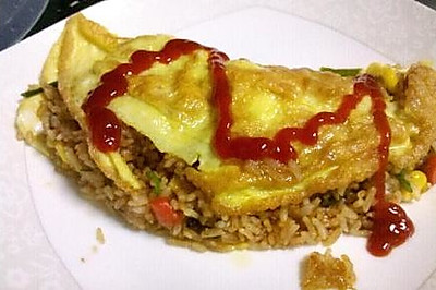 虾仁蛋包饭