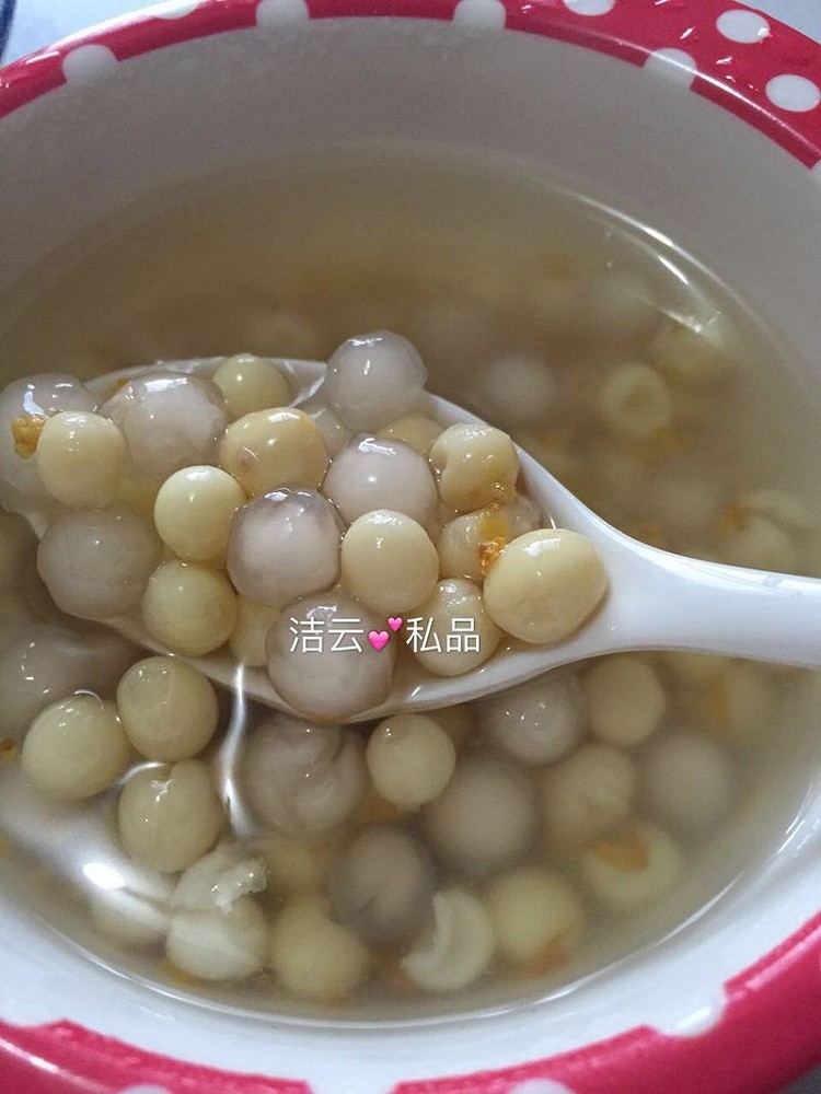 芡实小元宵桂花羹的做法