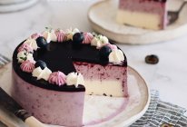 多重口感蓝莓冻芝士慕斯蛋糕｜切块蛋糕的做法