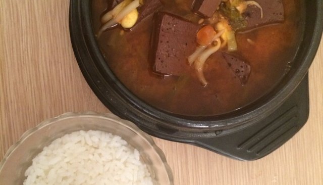 韩式猪血汤的做法