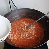 番茄肥牛金针菇的做法图解7