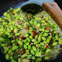 肉沫炒毛豆的做法图解6