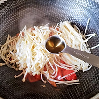 低脂低卡营养美味家常番茄炒金针菇的做法图解5