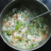 宝宝辅食～蔬菜鲜虾粥的做法图解5