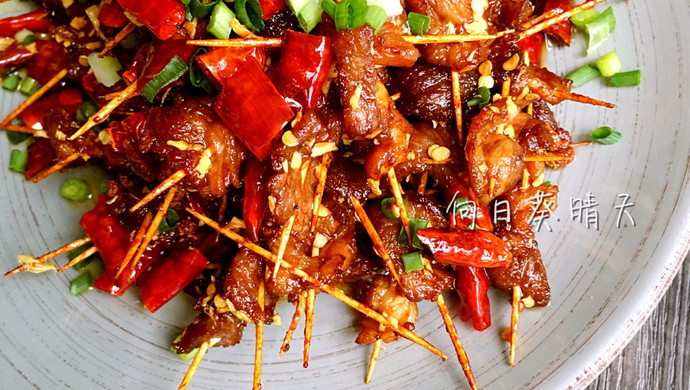 麻辣牙签猪肉