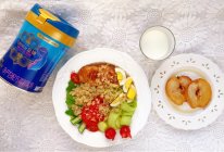 鸡胸肉藜麦沙拉配蓝臻妈妈奶粉的做法
