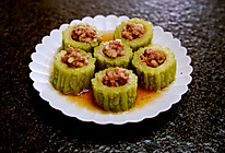 清蒸肉末酿苦瓜#美的微波炉食谱#的做法