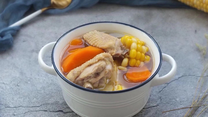 玉米胡萝卜鸡汤～电饭锅版