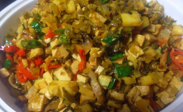冬笋豆干炒腌菜，超级好吃的下饭菜