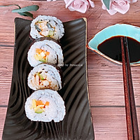 #美食视频挑战赛#鳗鱼紫菜包饭寿司卷，简单易做的做法图解24