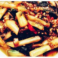 鱼香红油菜的做法图解3