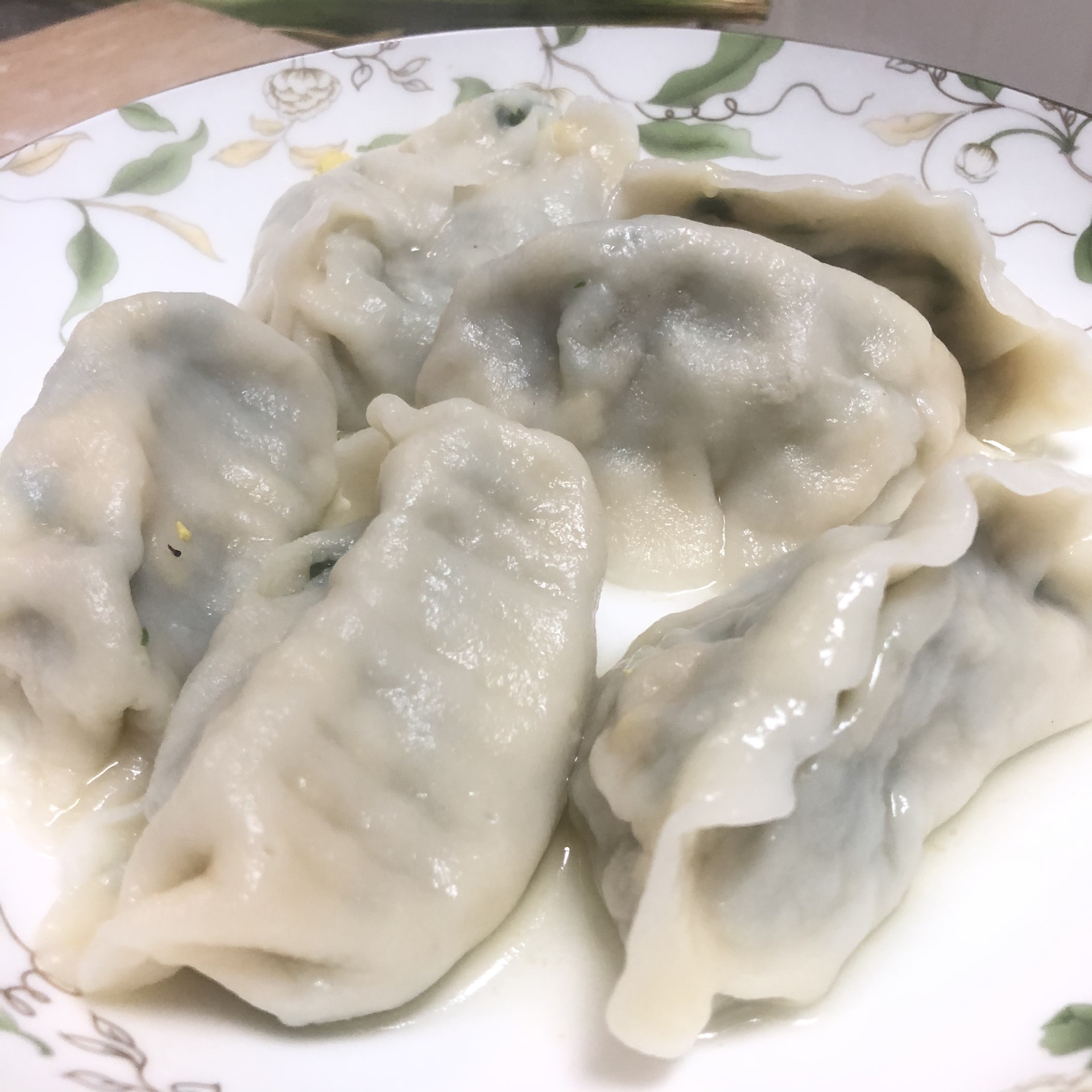 Three fresh dumplings with fresh eyebrows