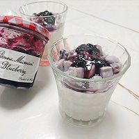 蓝莓酱椰奶果冻酸酸甜甜的做法图解3
