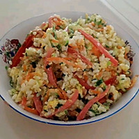 花色炒饭的做法图解1