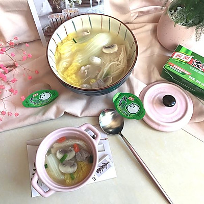 肉片金针菇娃娃菜汤