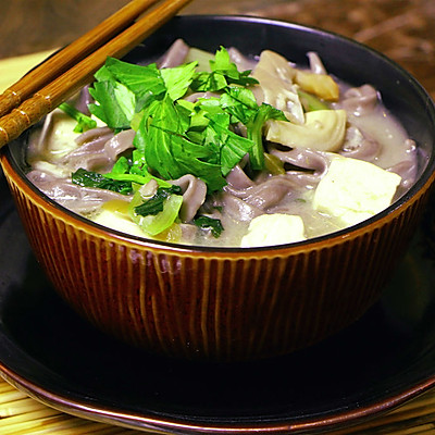 手工紫菜莜麦汤面
