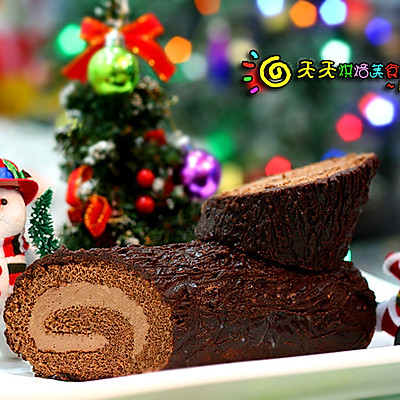 【节日快乐~】——圣诞节的巧克力芝士树根蛋糕 
