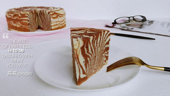斑马纹蒸蛋糕