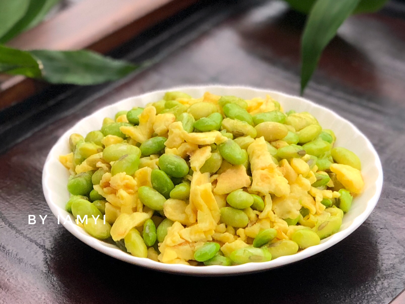 Fried eggs with soy bean