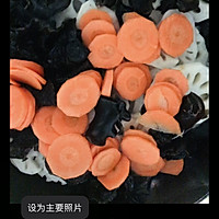 中餐 莲藕炒胡萝卜木耳/荷塘月色的做法图解2