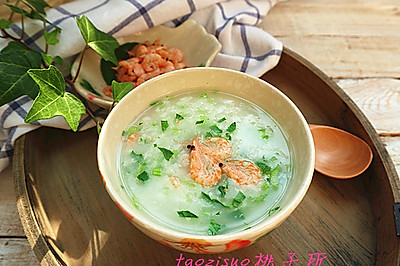 磷虾青菜粥
