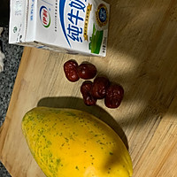 红枣牛奶木瓜的做法图解1