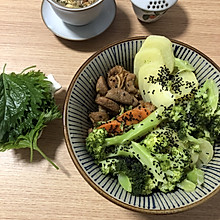 羊肉蔬菜碗 #紫苏叶两吃法