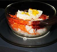 微波炉版朝鲜拌饭的做法图解4