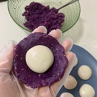 会爆浆的黑全麦紫薯馒头（消耗剩汤圆）的做法图解6