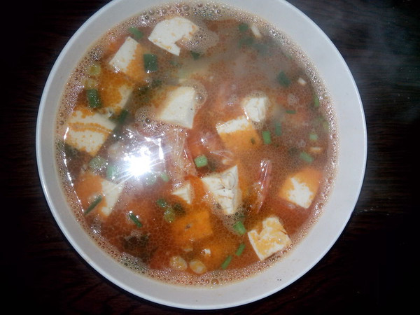 虾头豆腐汤