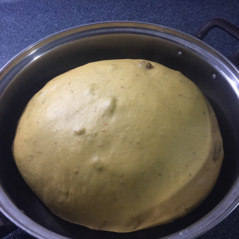 核桃南瓜葡萄干藤篮包的做法图解7