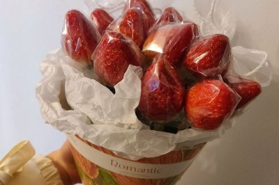 冰淇淋草莓花束