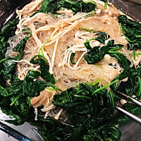 凉拌粉丝菠菜金针菇的做法图解4